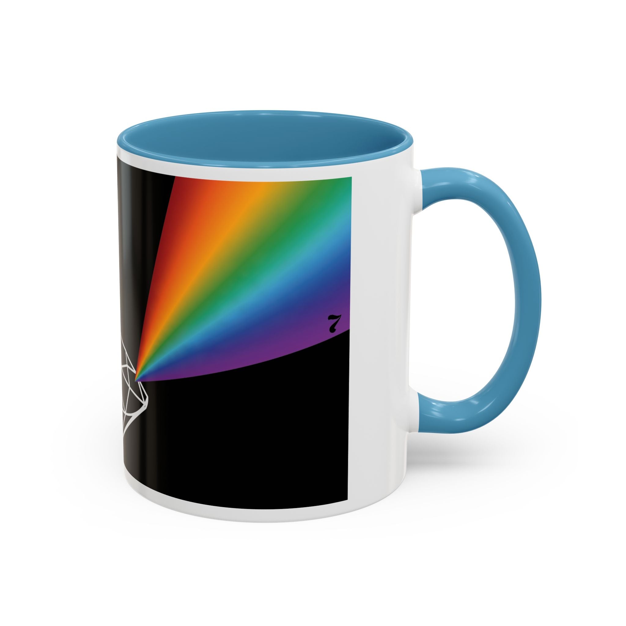 Prism Diamond Rainbow Accent Coffee Mug (11/15 oz)