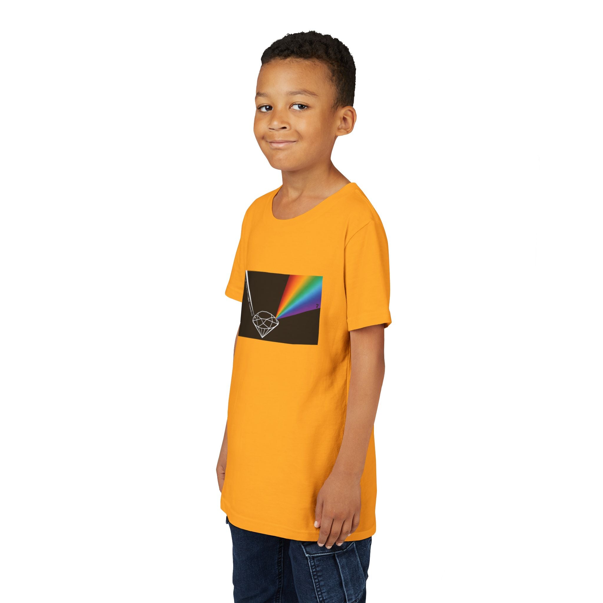 Youth Tee — Prism Diamond Rainbow Graphic Shirt