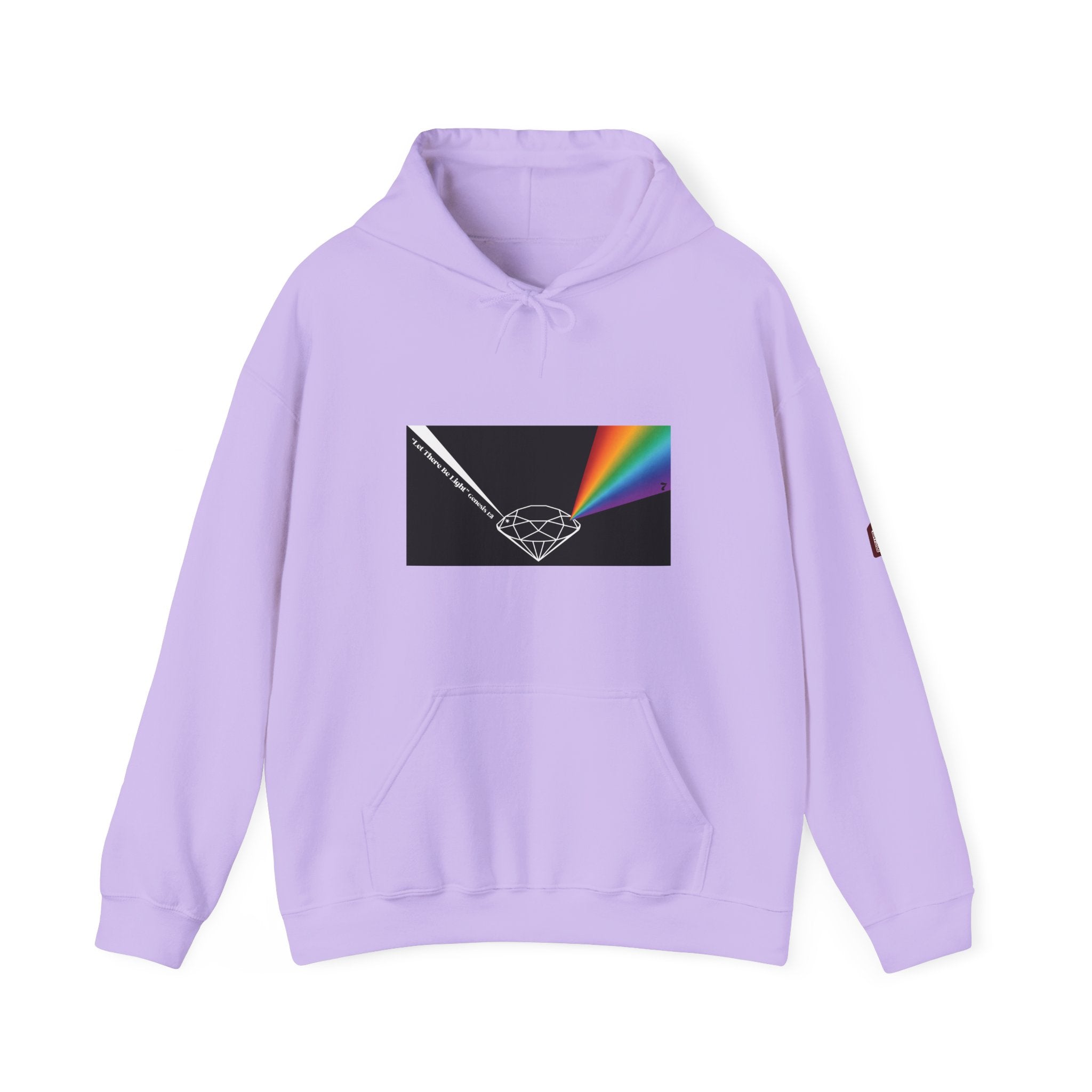 Unisex Prism Diamond "Let There Be Light" Hoodie | Rainbow Spectrum Prism Hooded Sweatshirt