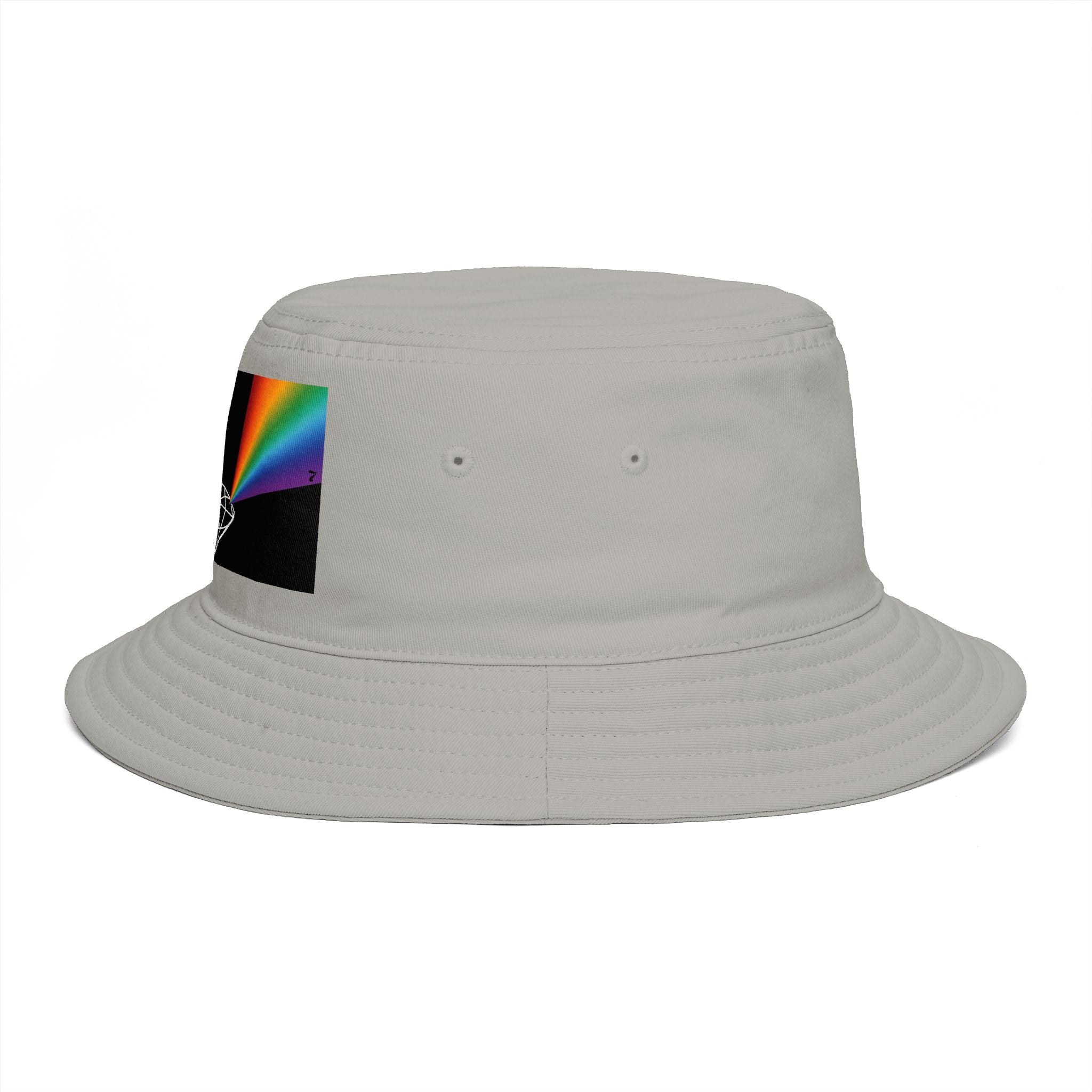 Prism Diamond Bucket Hat — Retro Rainbow Prism Graphic Hat