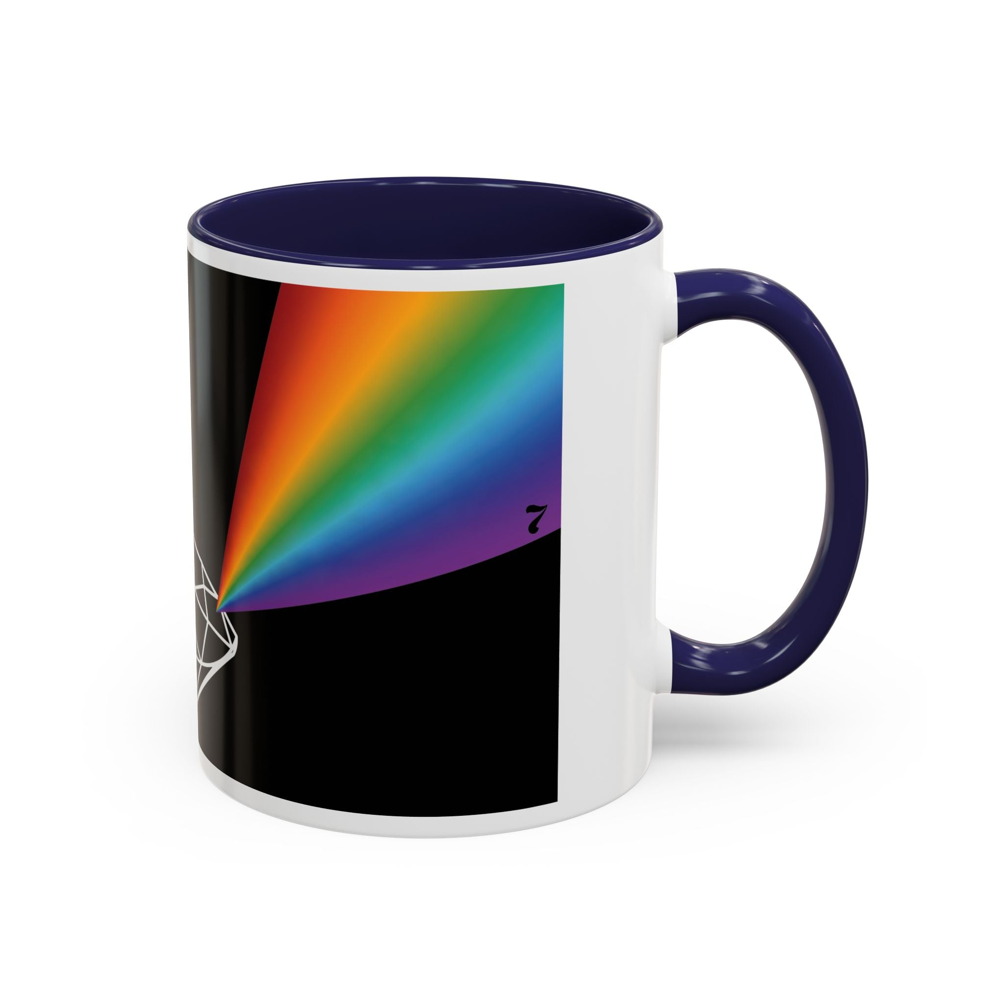 Prism Diamond Rainbow Accent Coffee Mug (11/15 oz)
