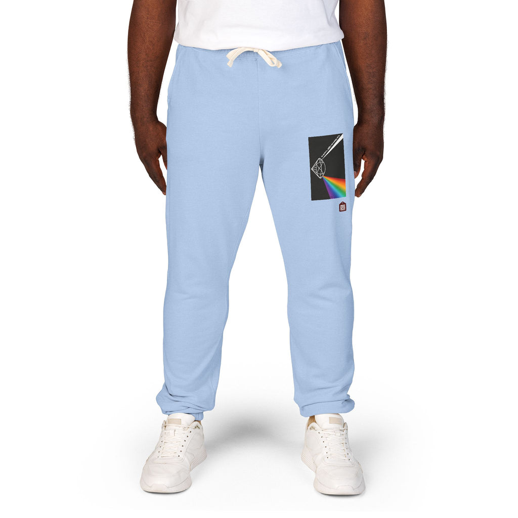 Fleece Sweatpants with Prism Bible Verse Pocket Graphic
