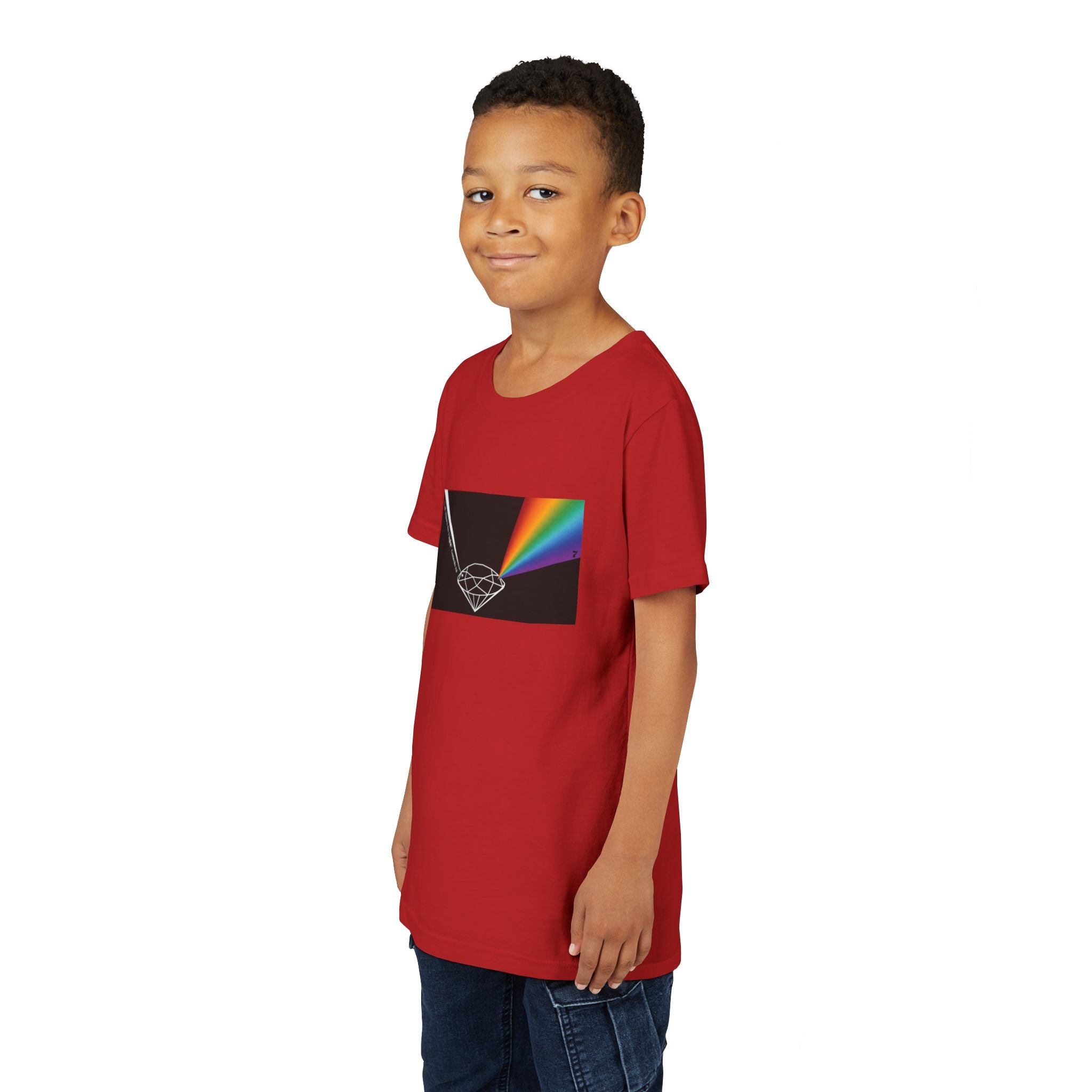 Youth Tee — Prism Diamond Rainbow Graphic Shirt