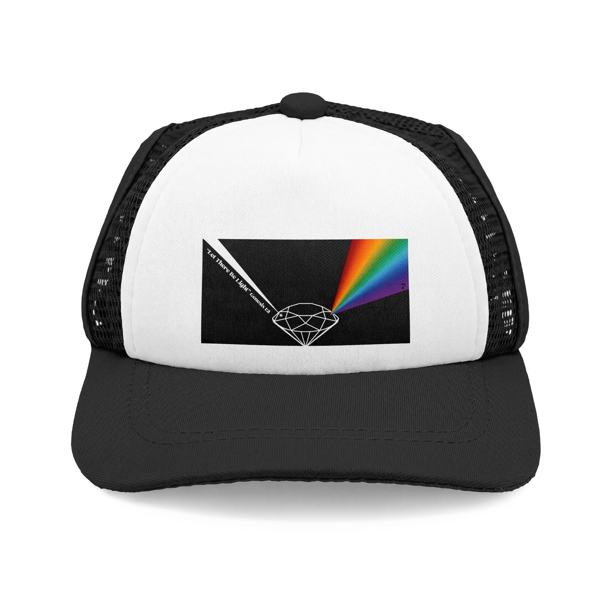 FOR PET: Trucker Hat — "Let There Be Light" Rainbow Design