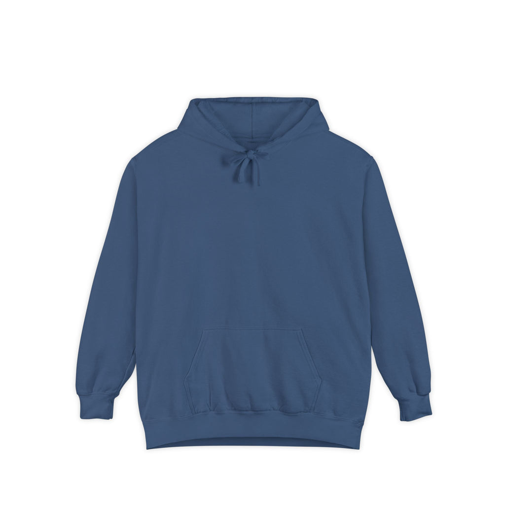 Rainbow Back Print "Let There Be Light" Classic Garment-Dyed Hoodie — Cozy Everyday Pullover