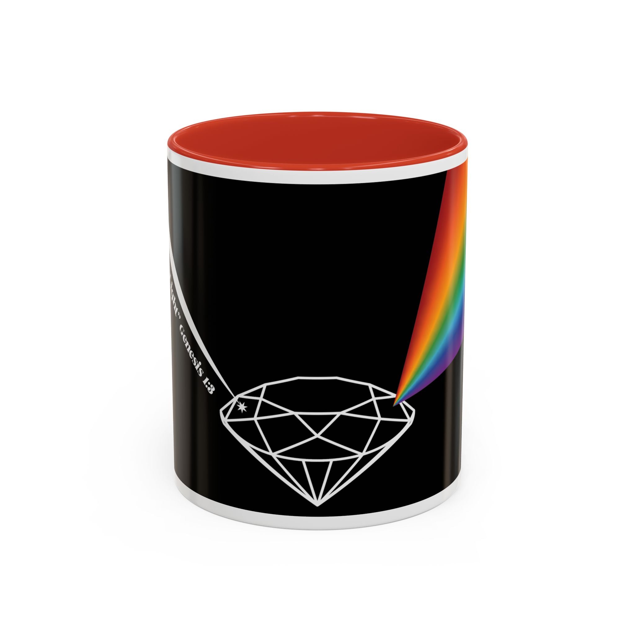 Prism Diamond Rainbow Accent Coffee Mug (11/15 oz)