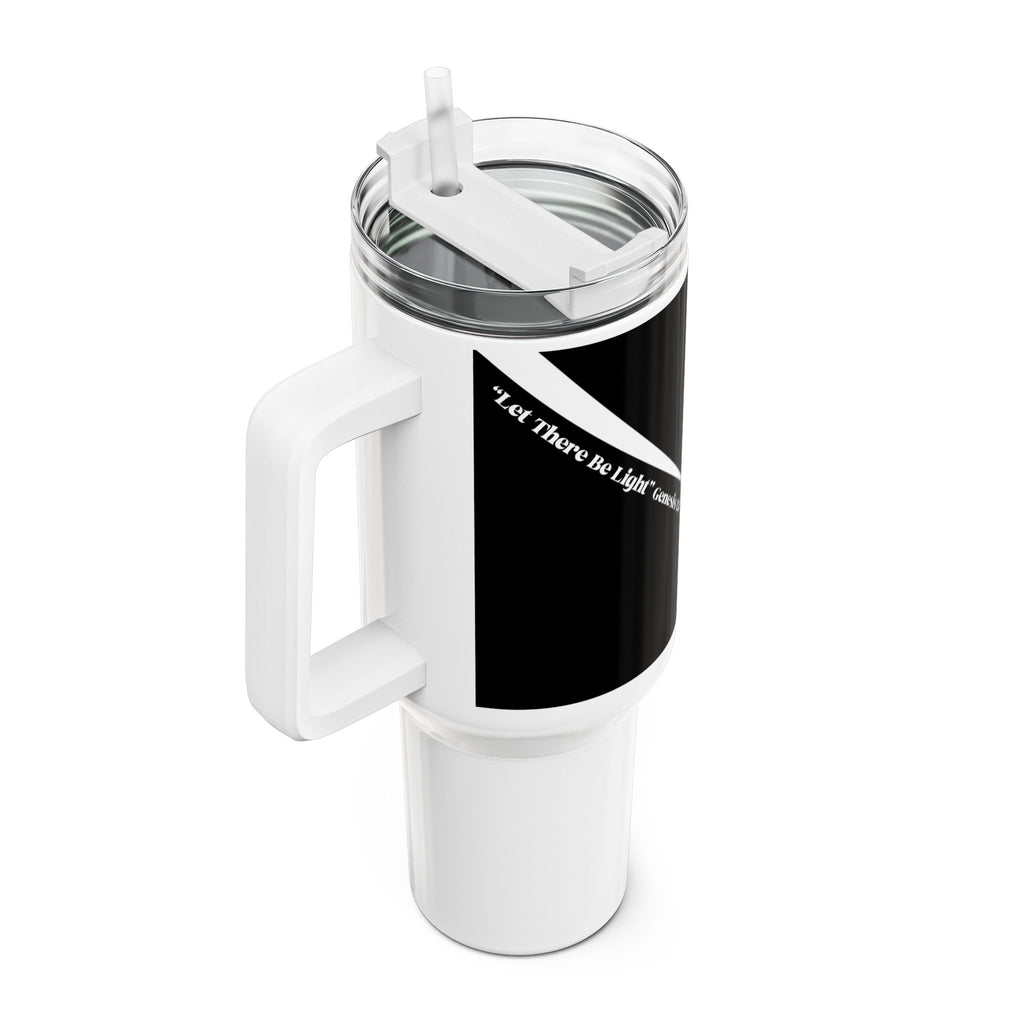 40oz Prism Diamond Tumbler — Black Rainbow Light Spectrum Travel Cup
