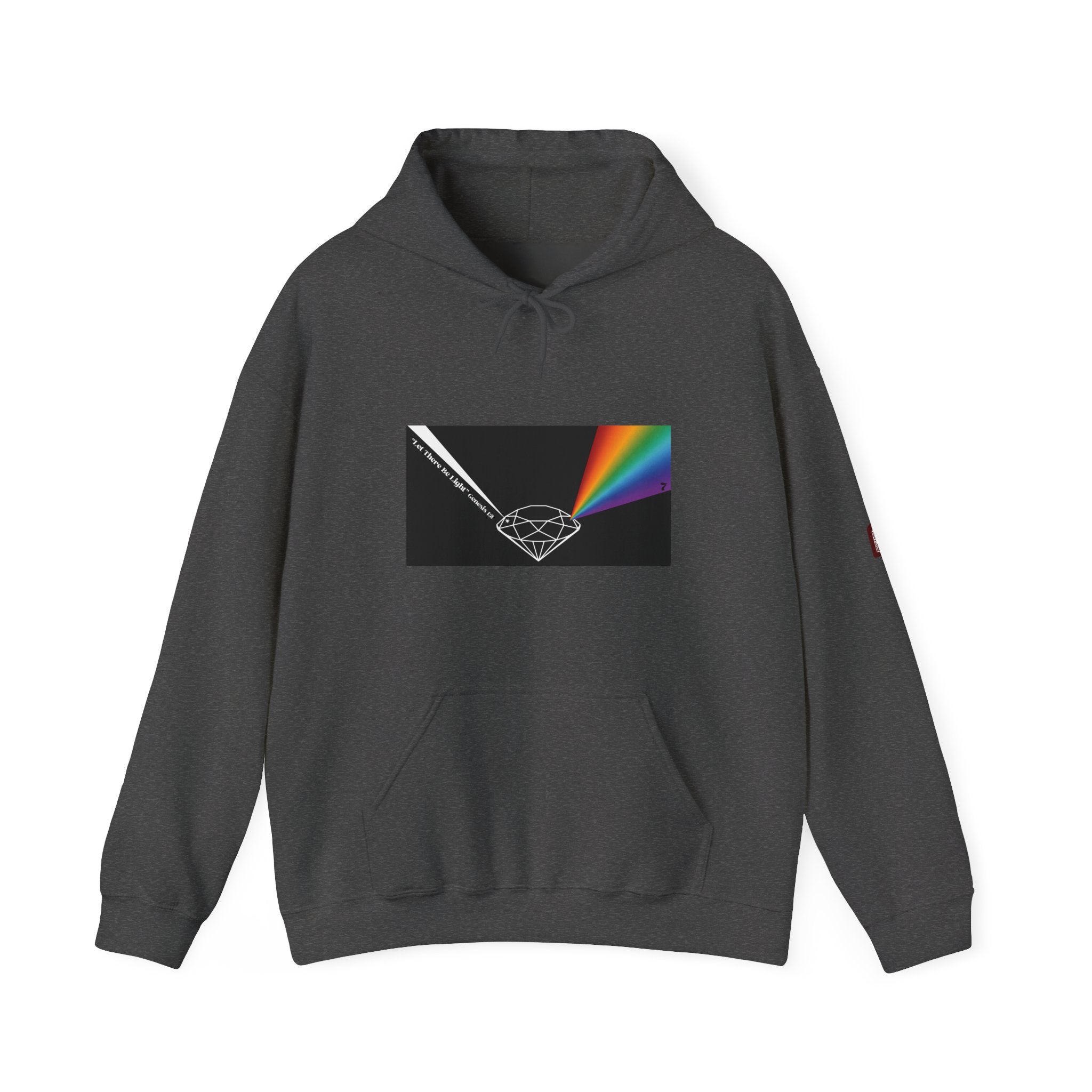 Unisex Prism Diamond "Let There Be Light" Hoodie | Rainbow Spectrum Prism Hooded Sweatshirt