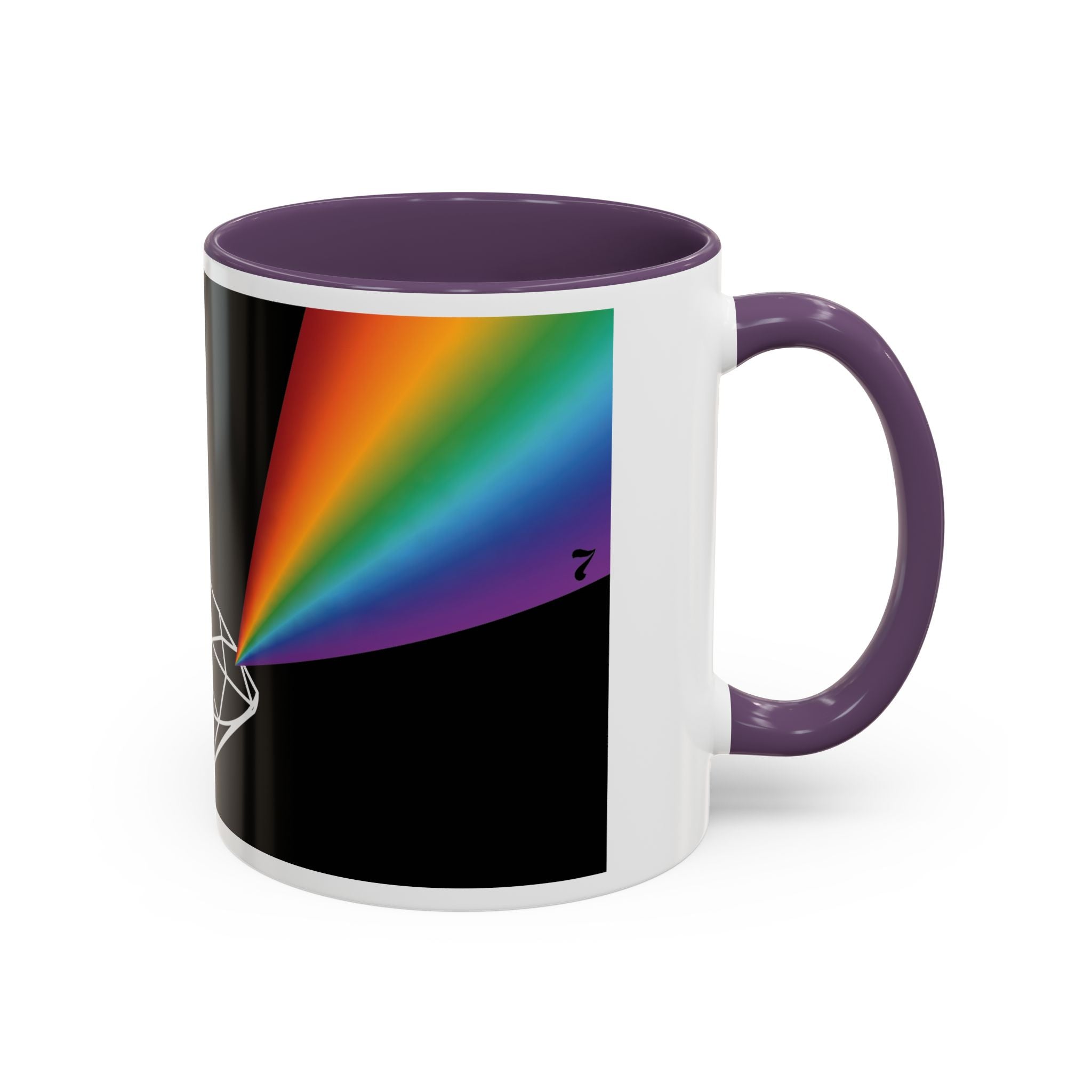 Prism Diamond Rainbow Accent Coffee Mug (11/15 oz)