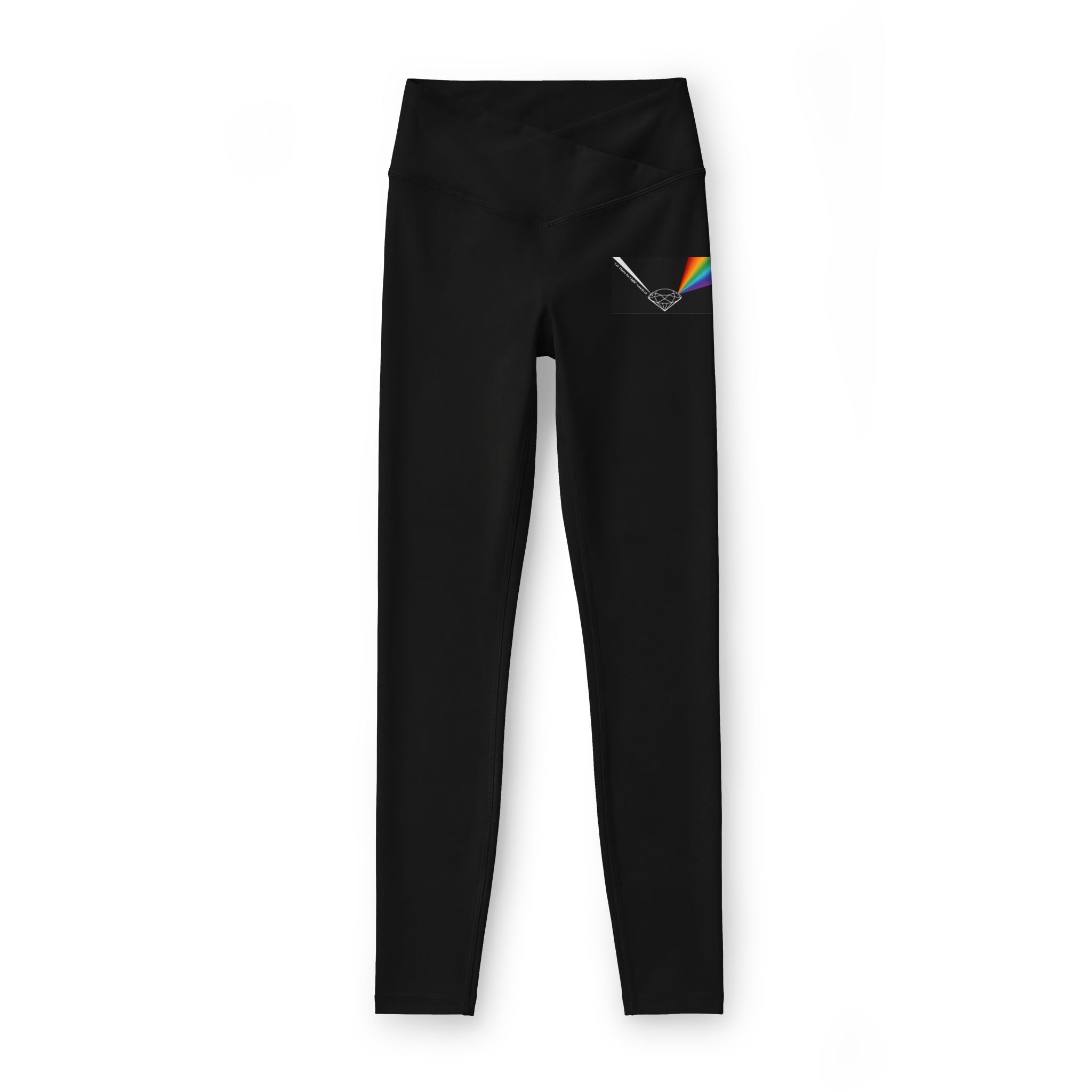 Black Prism Pocket Leggings — Women’s Luxe Rainbow Prism Yoga Leggings