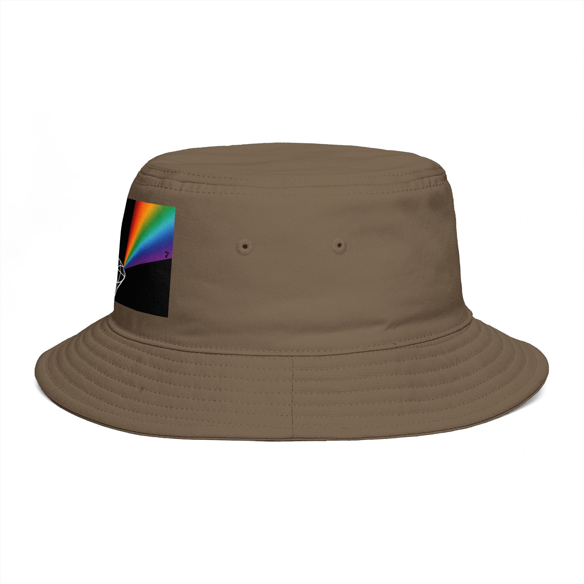 Prism Diamond Bucket Hat — Retro Rainbow Prism Graphic Hat
