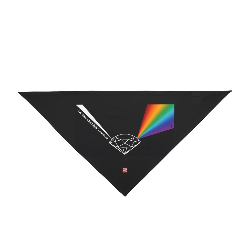 Prism Diamond Pet Bandana — Rainbow Light Dog & Cat Scarf