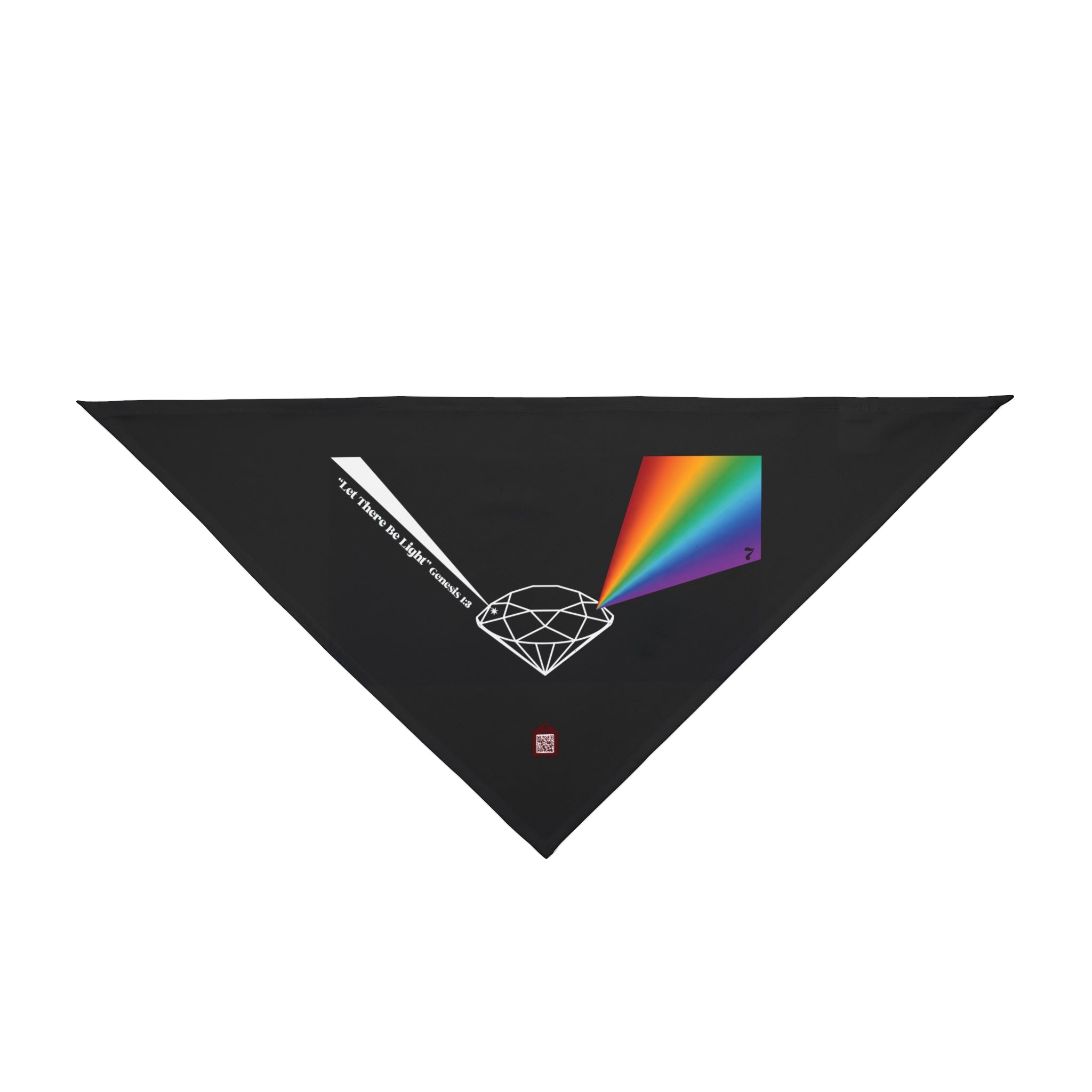 Prism Diamond Pet Bandana — Rainbow Light Dog & Cat Scarf