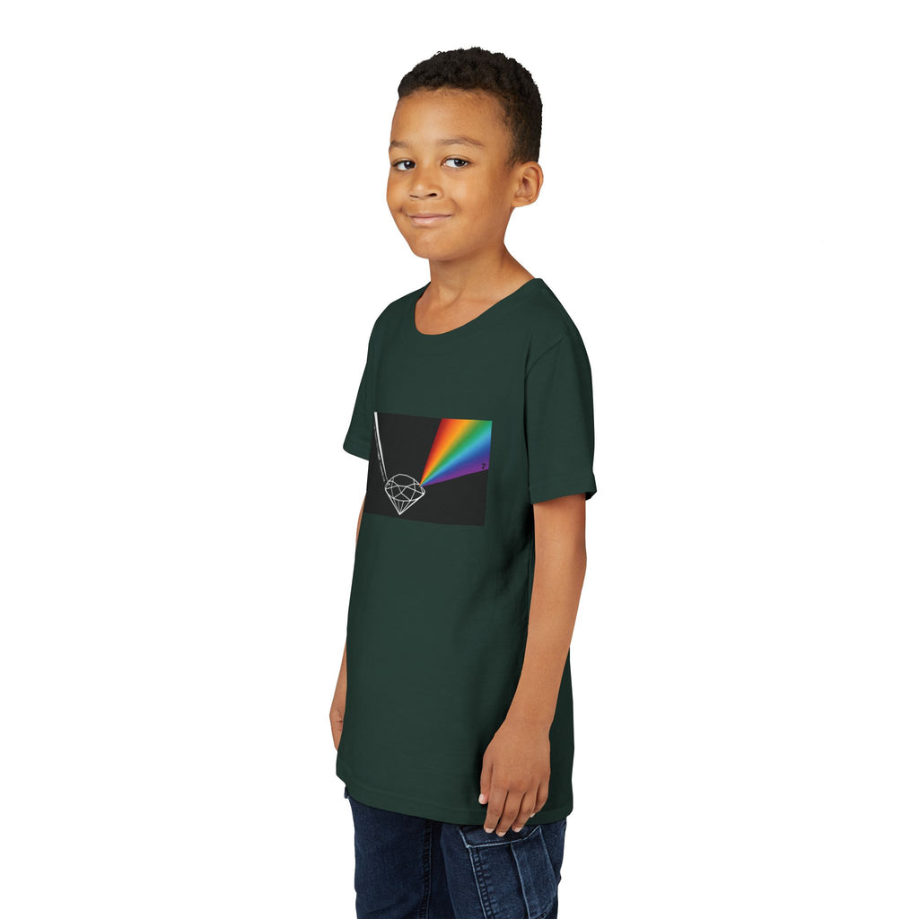 Youth Tee — Prism Diamond Rainbow Graphic Shirt