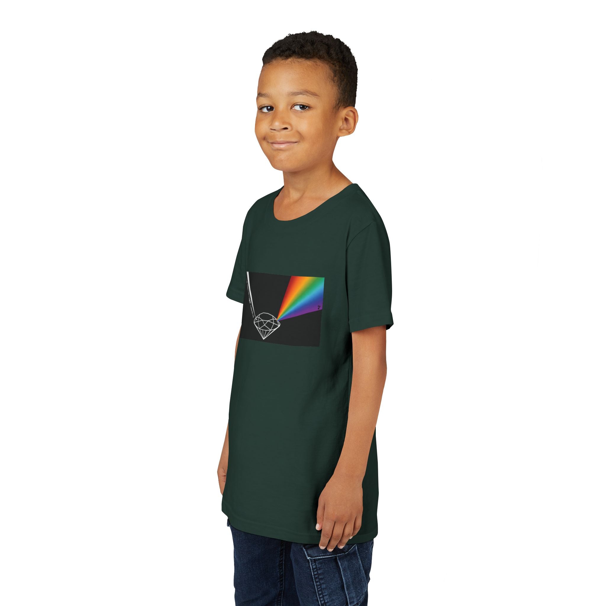 Youth Tee — Prism Diamond Rainbow Graphic Shirt