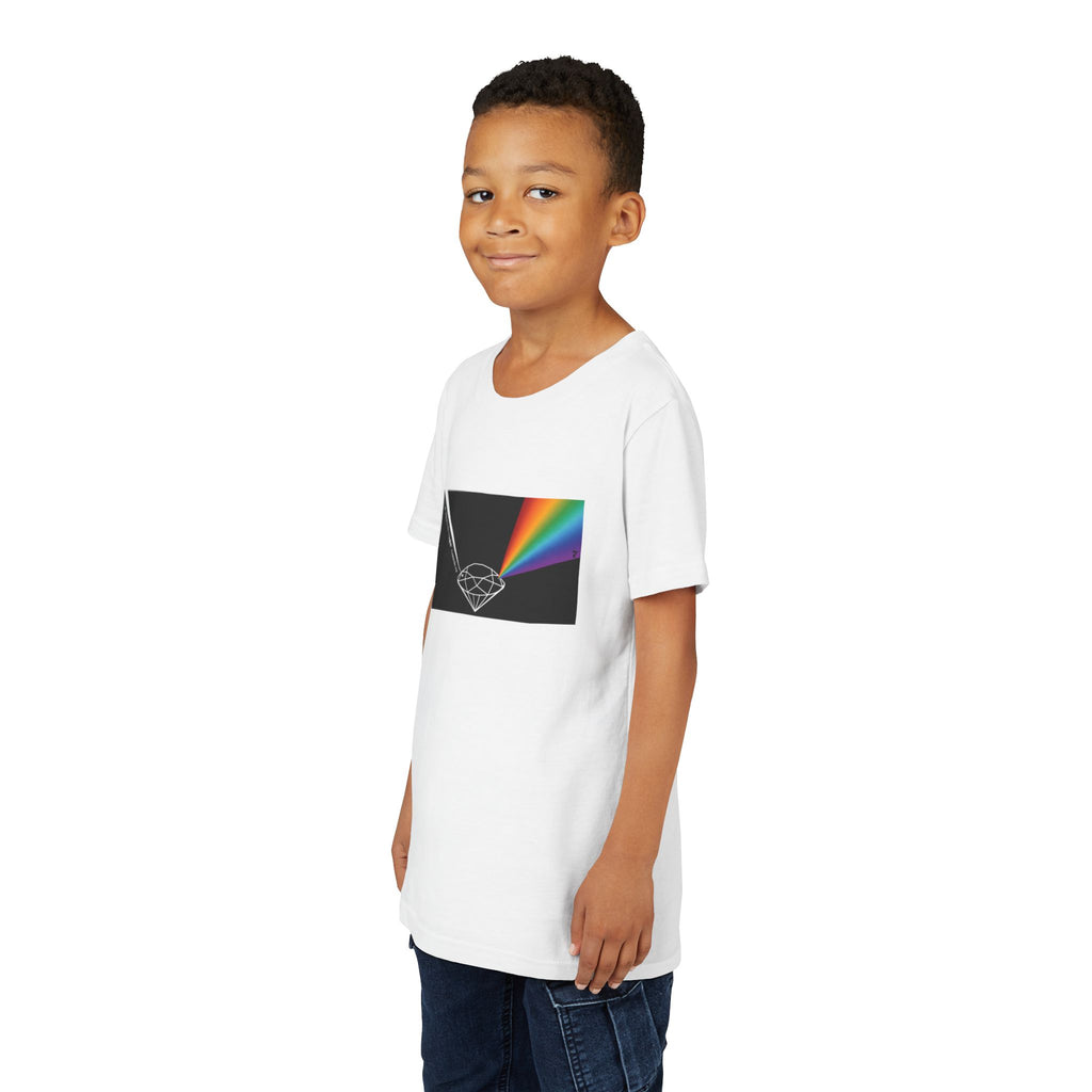 Youth Tee — Prism Diamond Rainbow Graphic Shirt