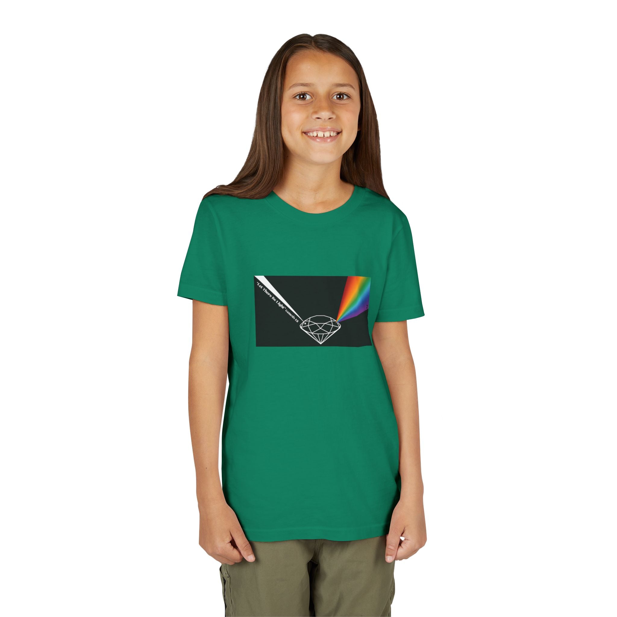Youth Tee — Prism Diamond Rainbow Graphic Shirt