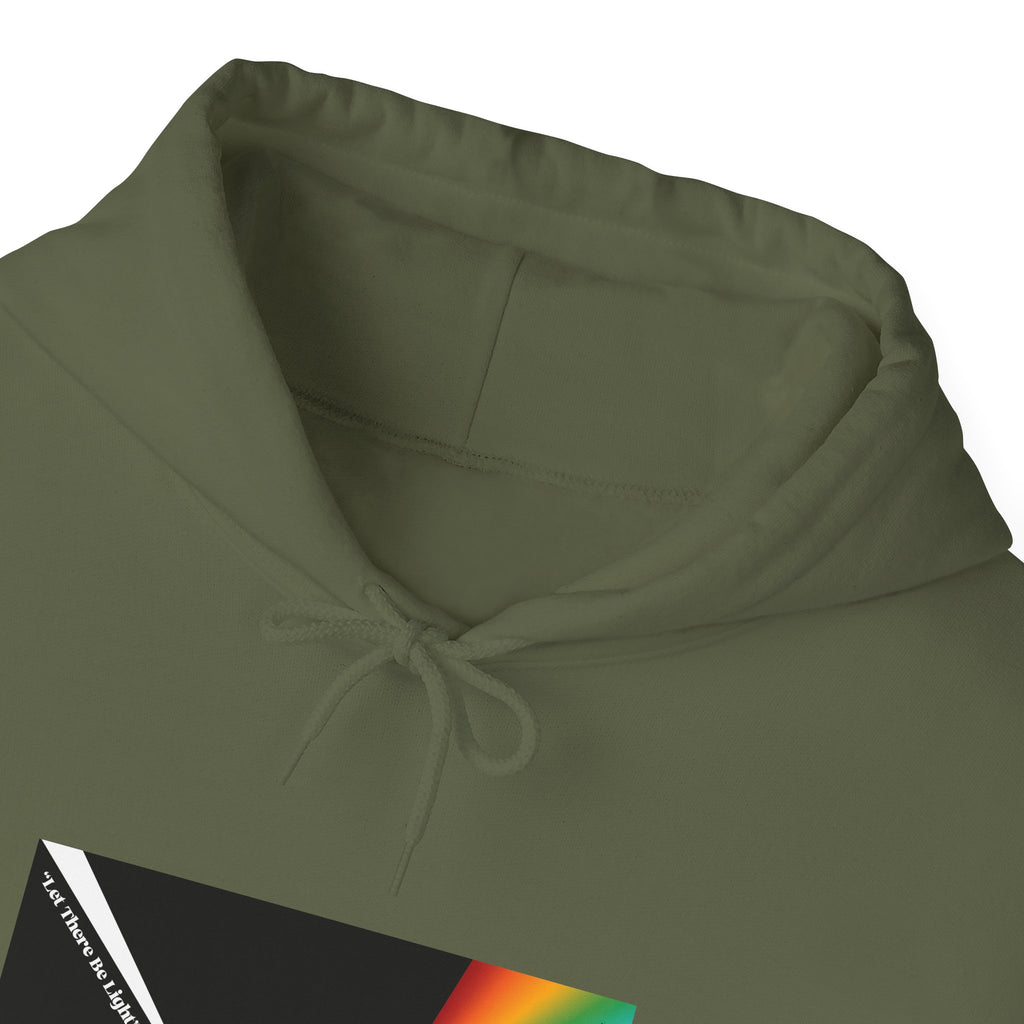 Unisex Prism Diamond "Let There Be Light" Hoodie | Rainbow Spectrum Prism Hooded Sweatshirt