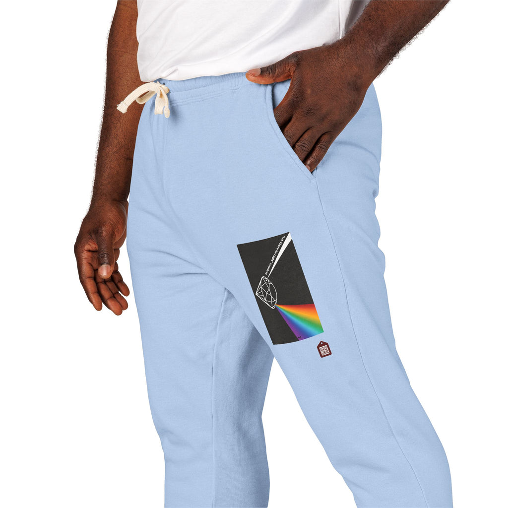 Fleece Sweatpants with Prism Bible Verse Pocket Graphic