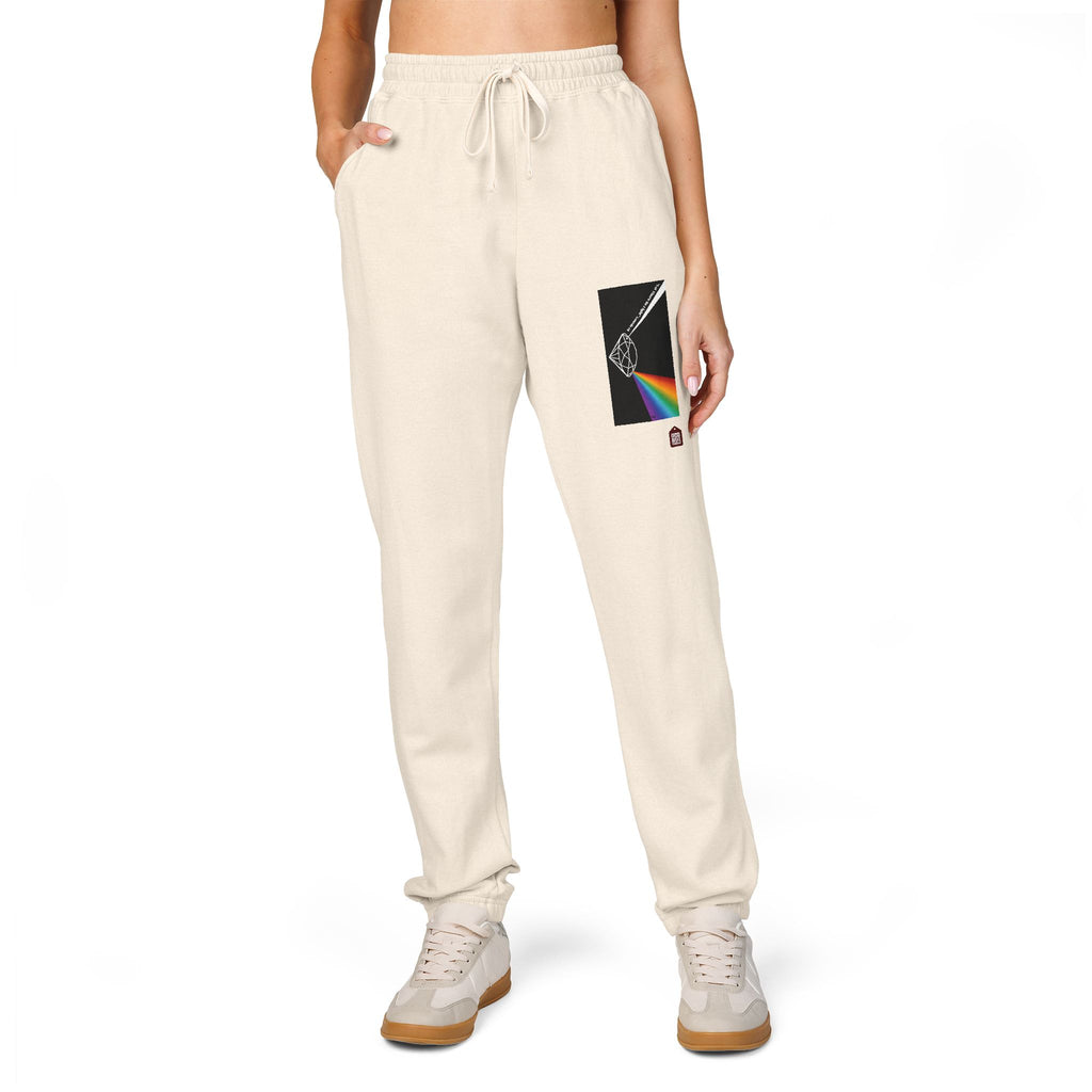 Fleece Sweatpants with Prism Bible Verse Pocket Graphic