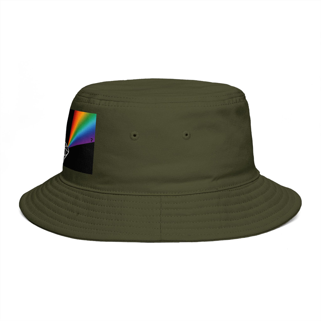 Prism Diamond Bucket Hat — Retro Rainbow Prism Graphic Hat