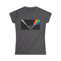 Women's Prism Diamond Tee — Rainbow "Let There Be Light" Graphic T-Shirt