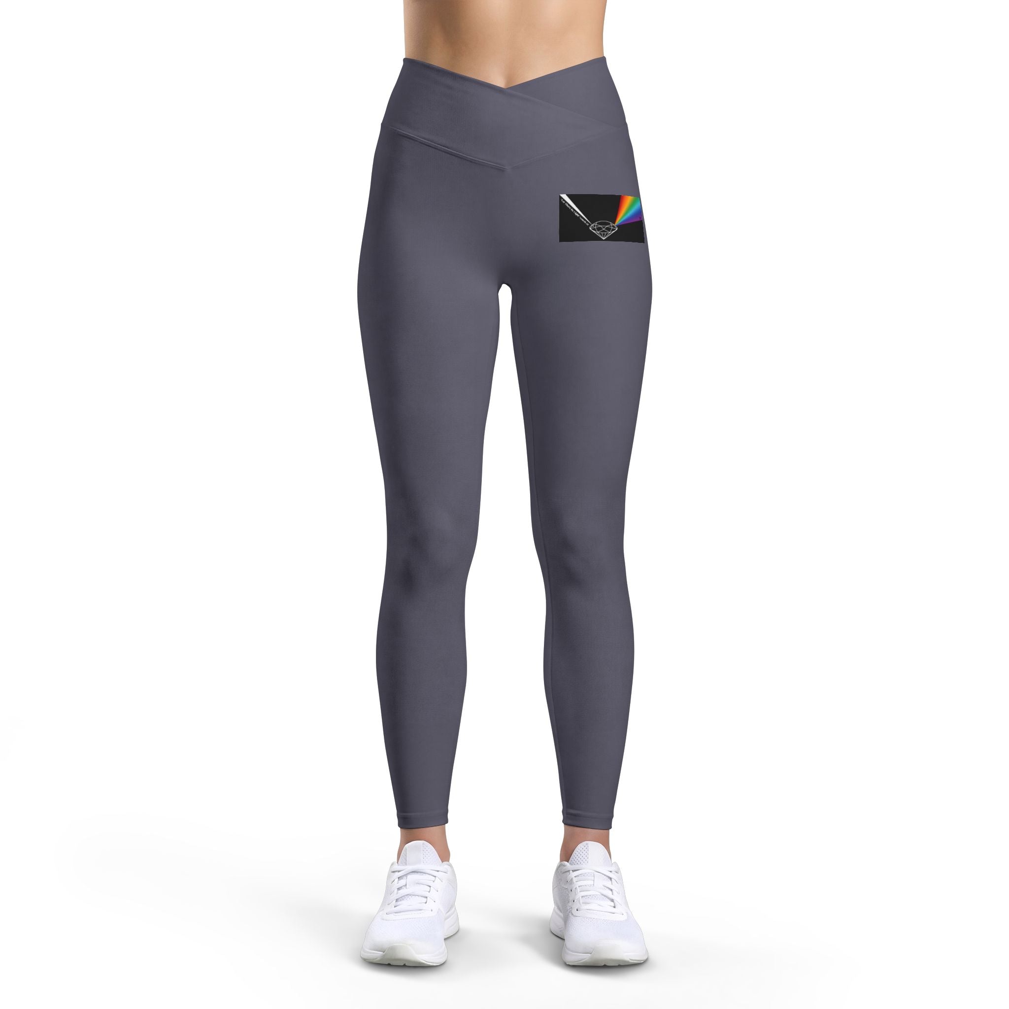 Black Prism Pocket Leggings — Women’s Luxe Rainbow Prism Yoga Leggings