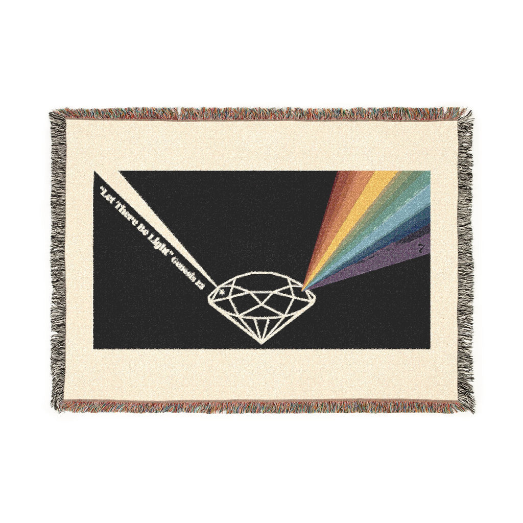 Woven Blanket — Prism Diamond Rainbow Throw Blanket