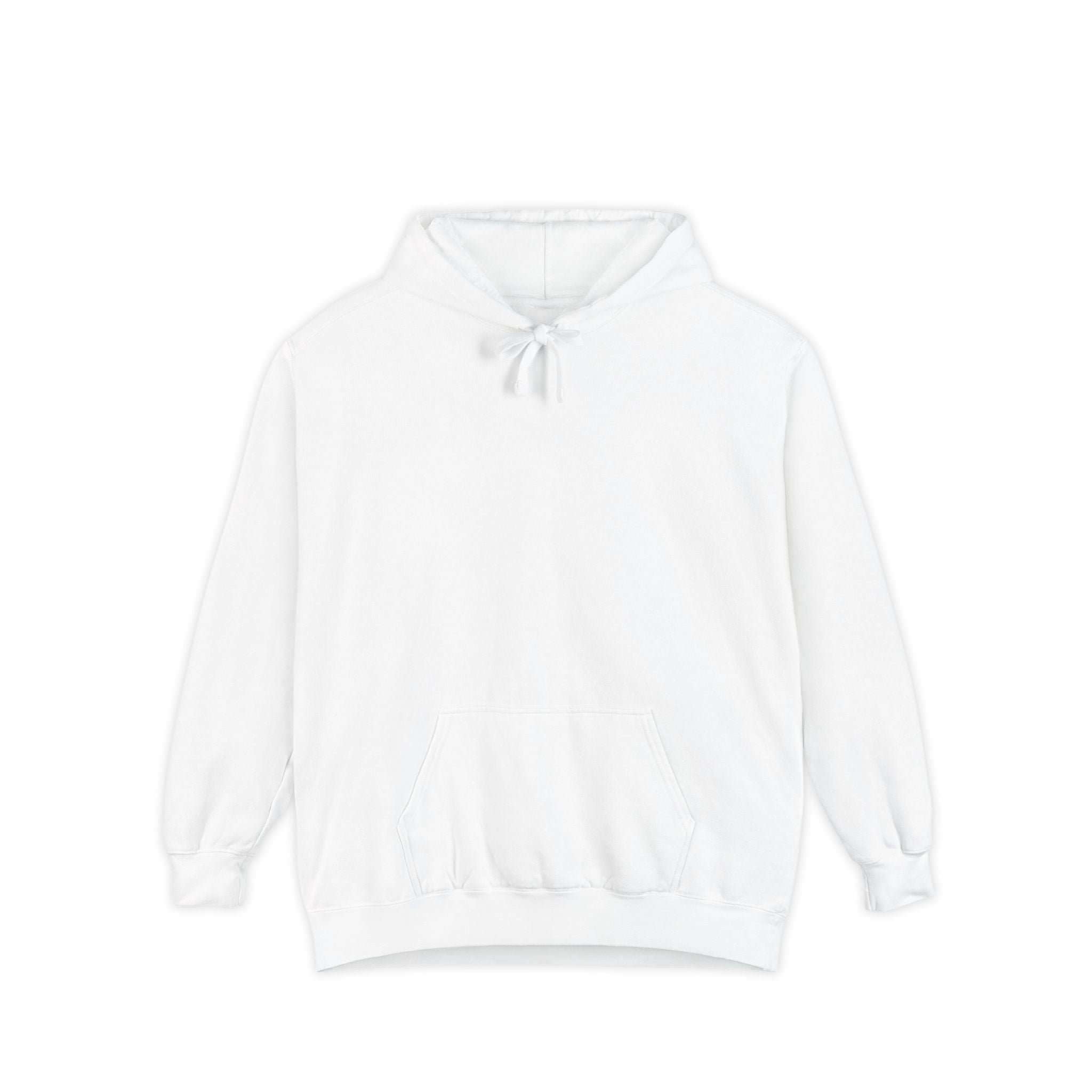 Rainbow Back Print "Let There Be Light" Classic Garment-Dyed Hoodie — Cozy Everyday Pullover