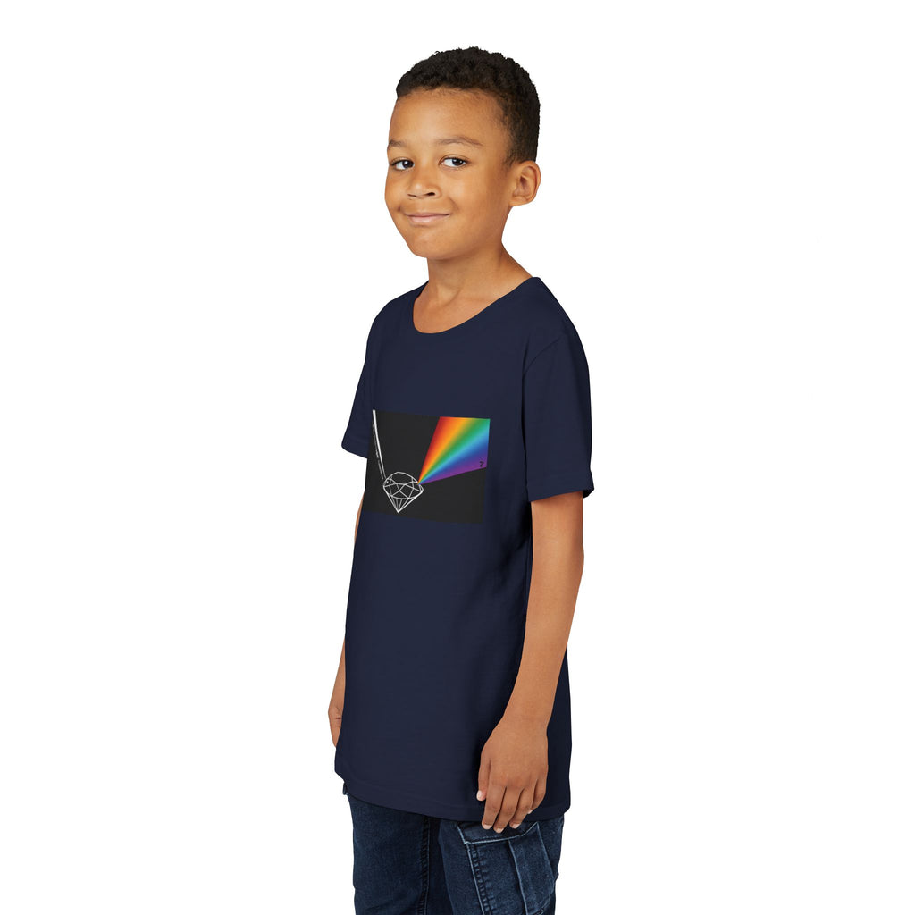 Youth Tee — Prism Diamond Rainbow Graphic Shirt