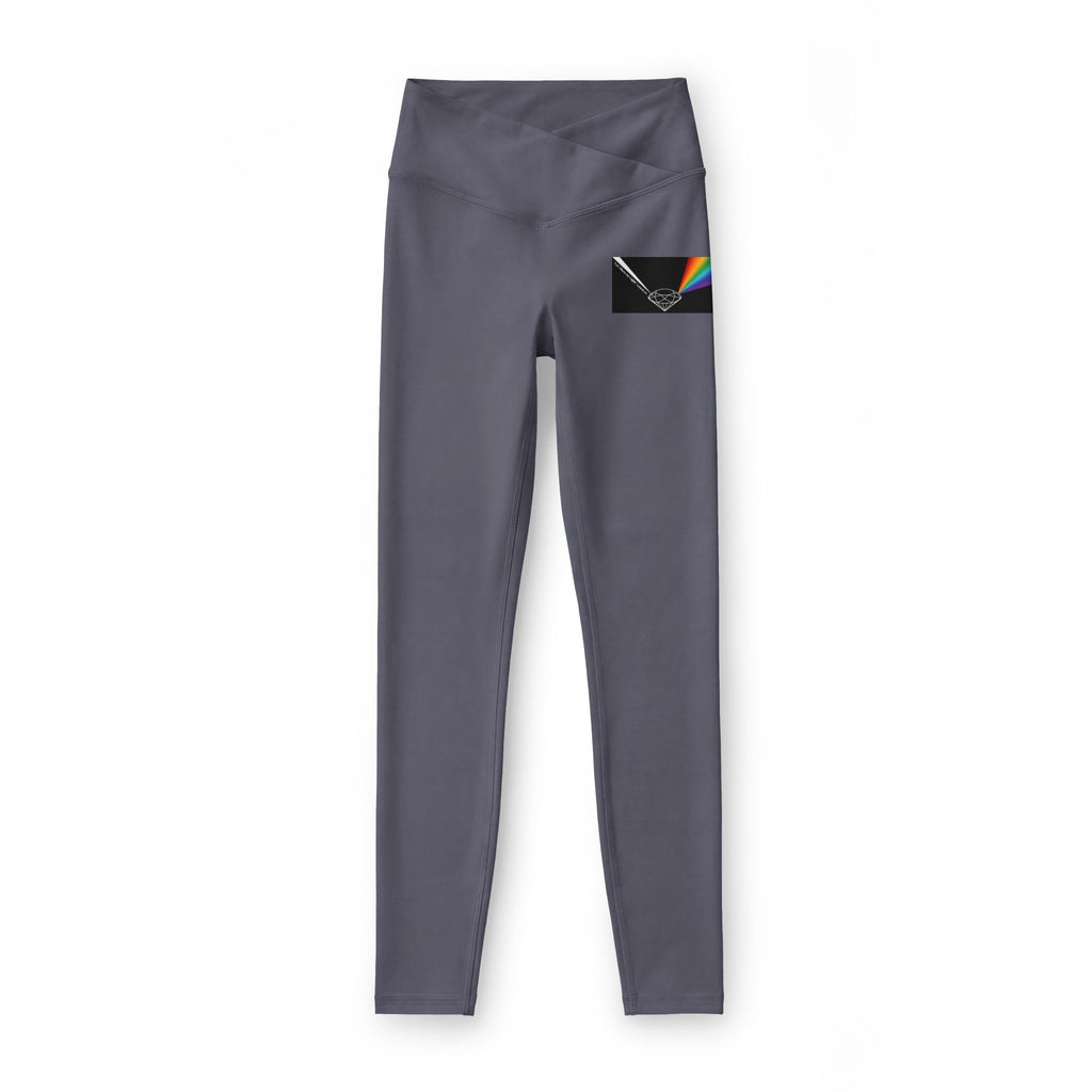 Black Prism Pocket Leggings — Women’s Luxe Rainbow Prism Yoga Leggings