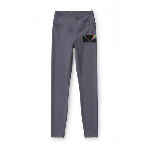 Black Prism Pocket Leggings — Women’s Luxe Rainbow Prism Yoga Leggings