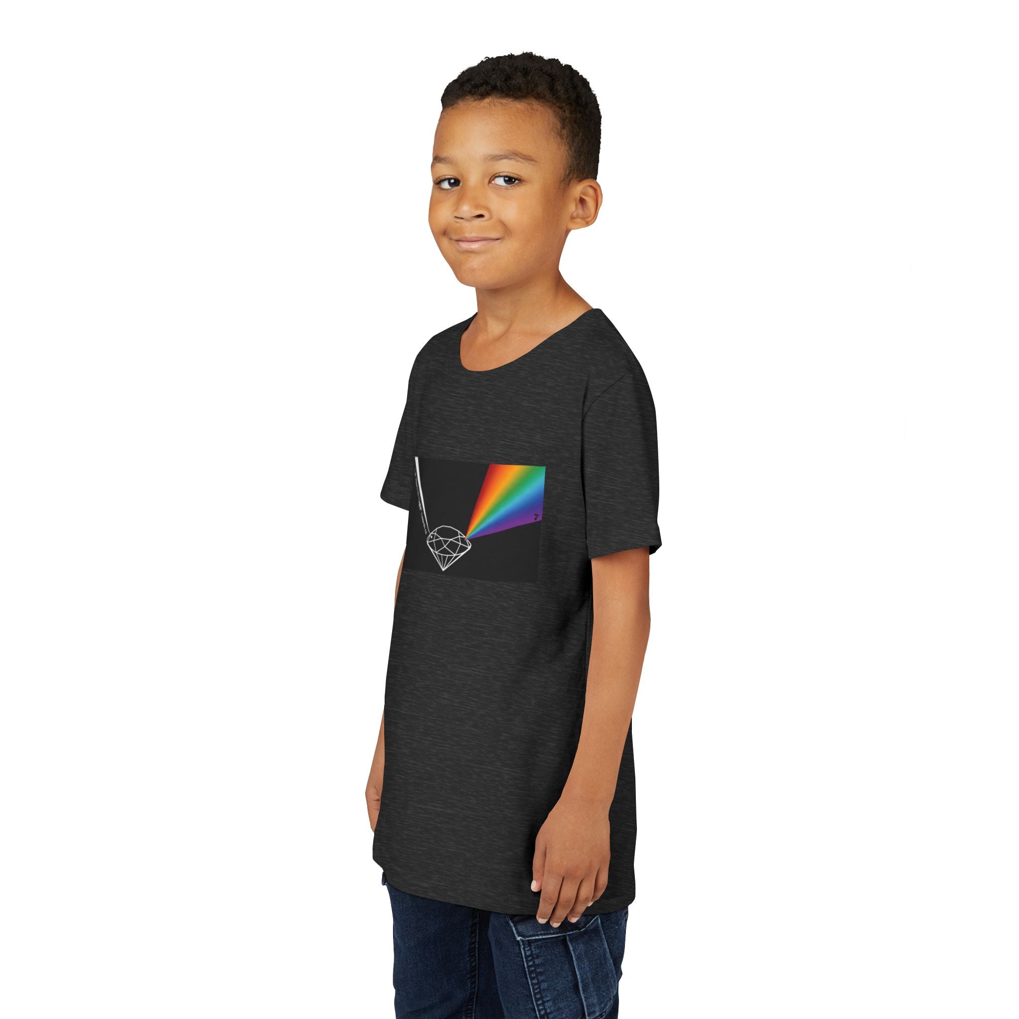 Youth Tee — Prism Diamond Rainbow Graphic Shirt