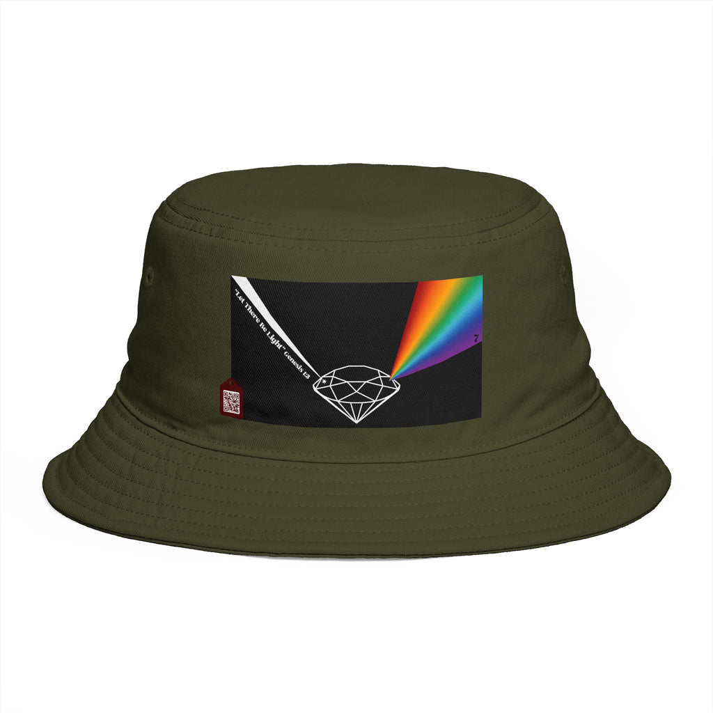 Prism Diamond Bucket Hat — Retro Rainbow Prism Graphic Hat