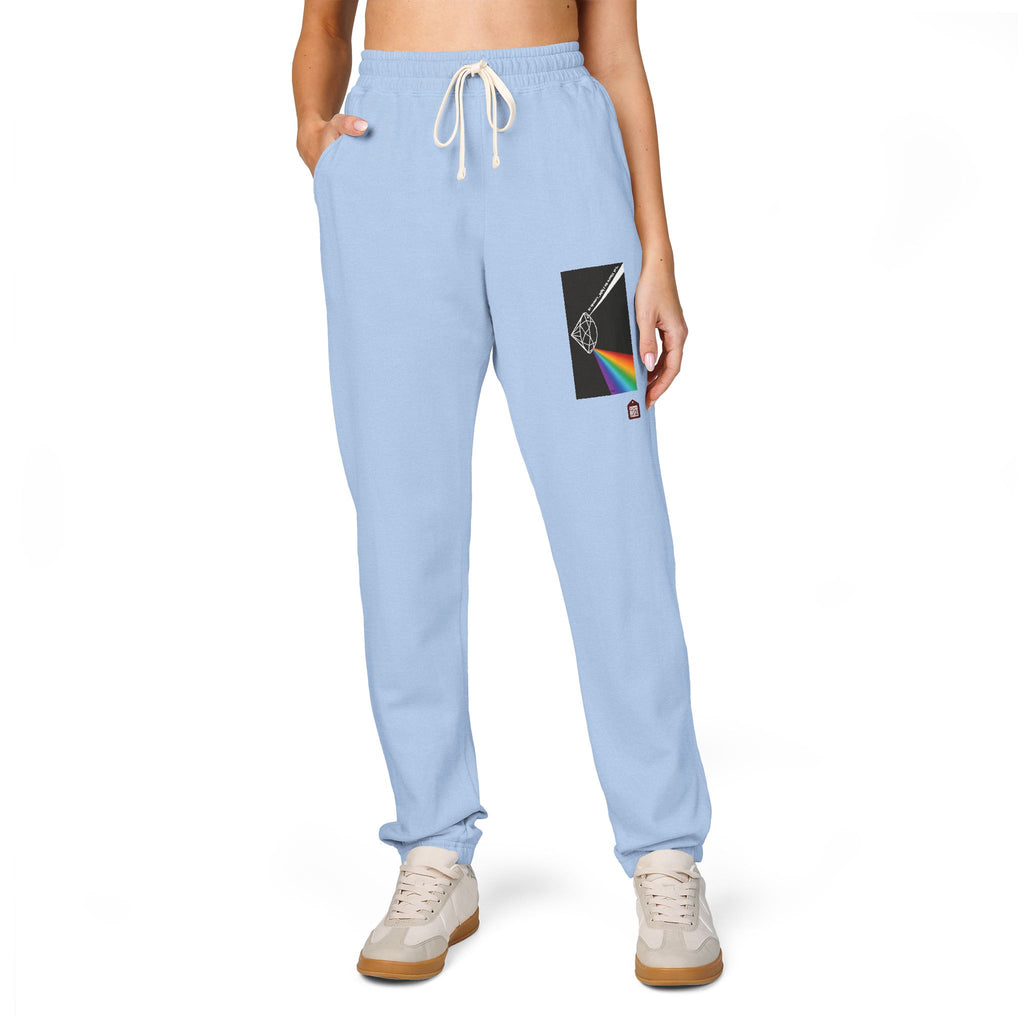 Fleece Sweatpants with Prism Bible Verse Pocket Graphic