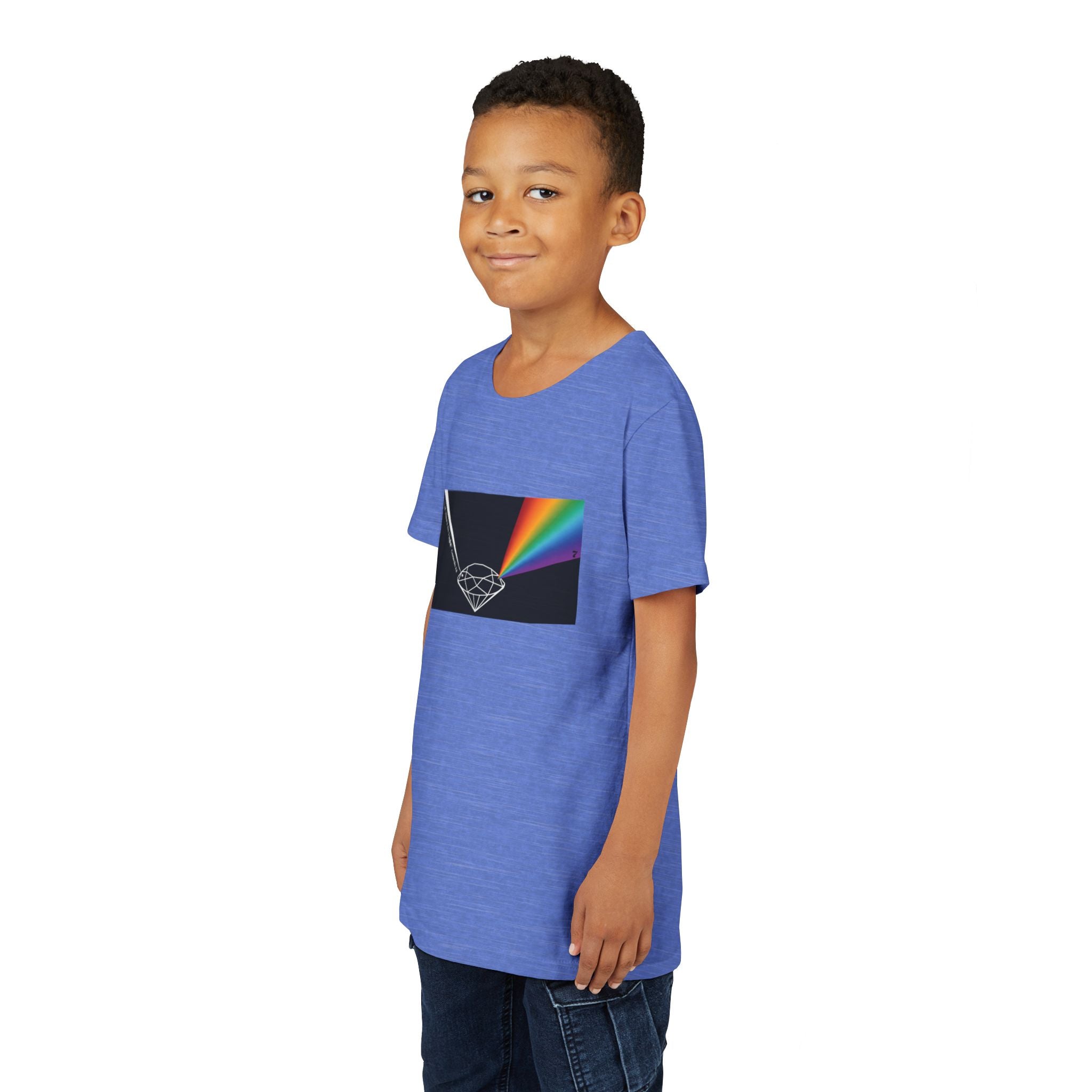 Youth Tee — Prism Diamond Rainbow Graphic Shirt