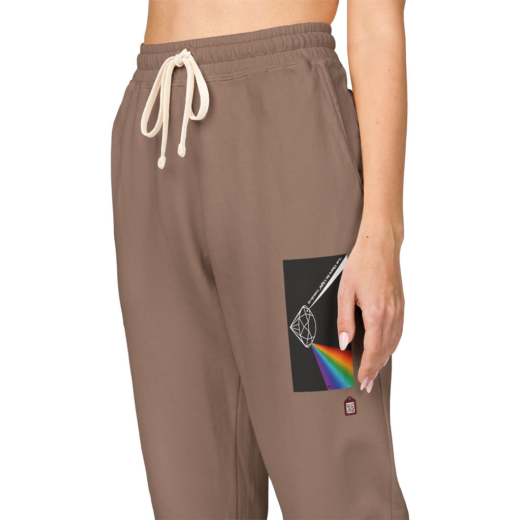 Fleece Sweatpants with Prism Bible Verse Pocket Graphic