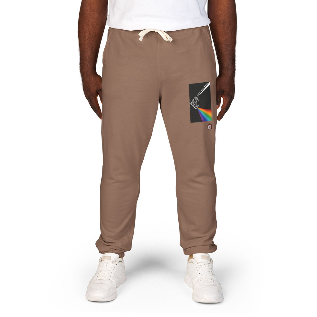 Fleece Sweatpants with Prism Bible Verse Pocket Graphic