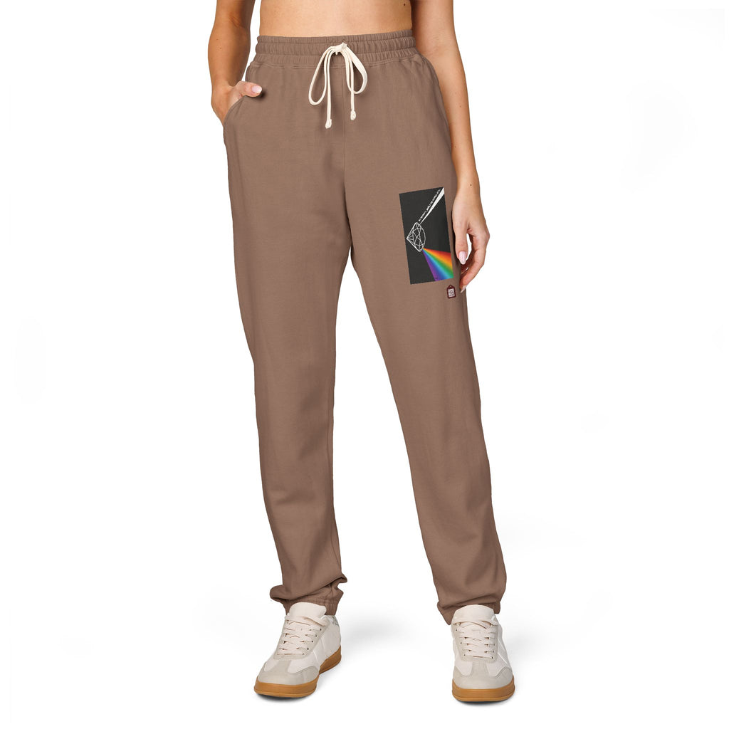 Fleece Sweatpants with Prism Bible Verse Pocket Graphic