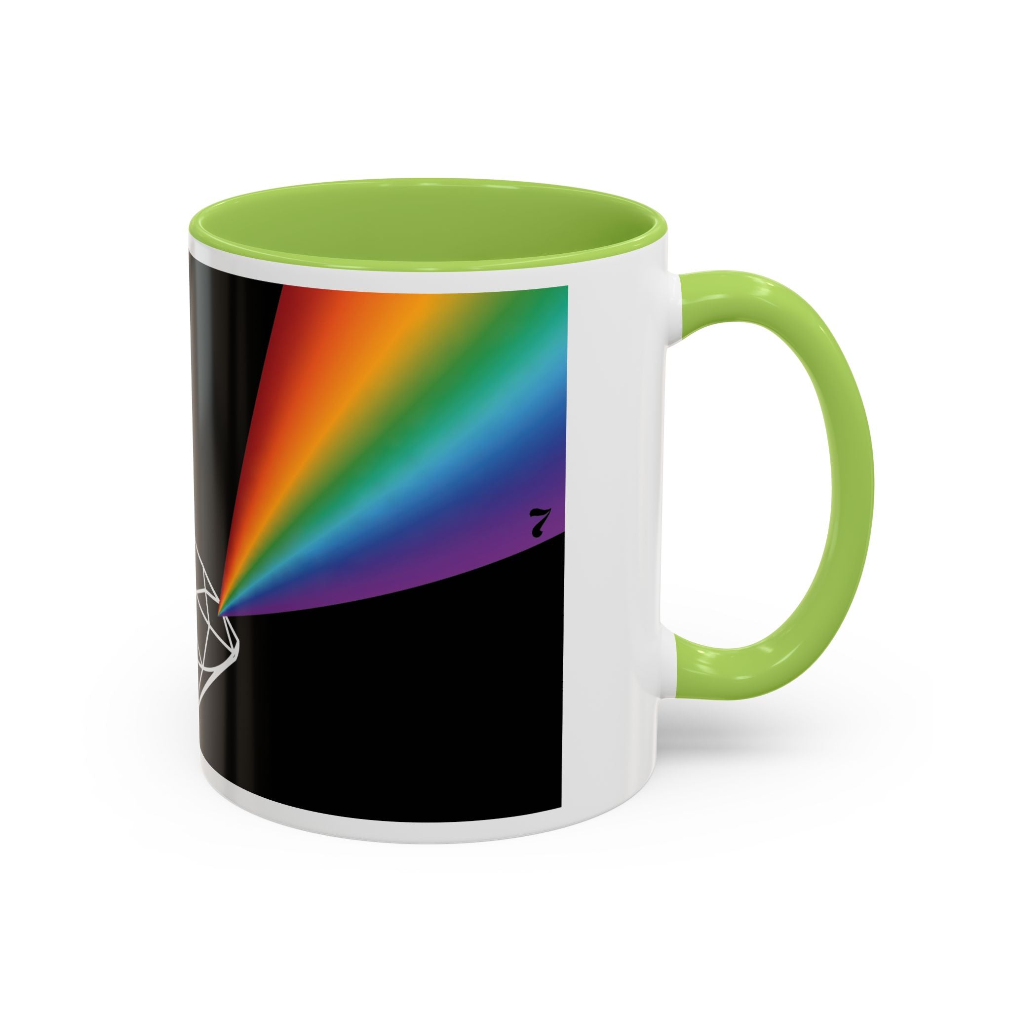 Prism Diamond Rainbow Accent Coffee Mug (11/15 oz)