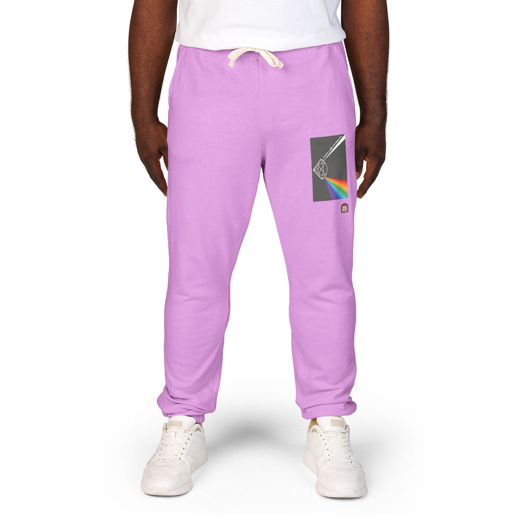 Fleece Sweatpants with Prism Bible Verse Pocket Graphic