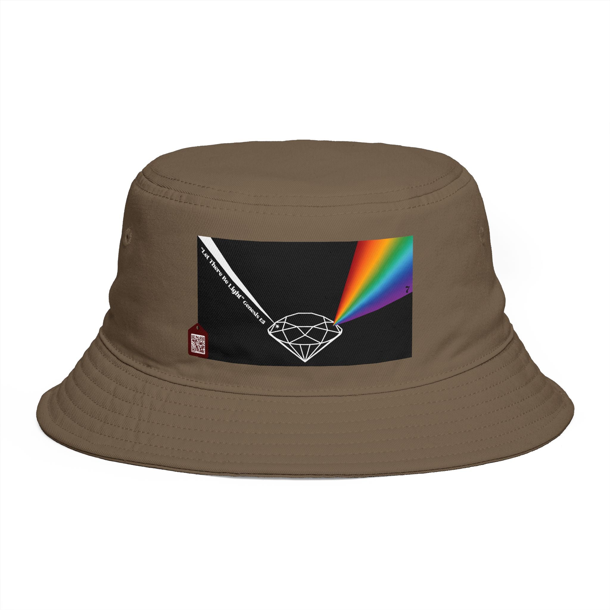 Prism Diamond Bucket Hat — Retro Rainbow Prism Graphic Hat