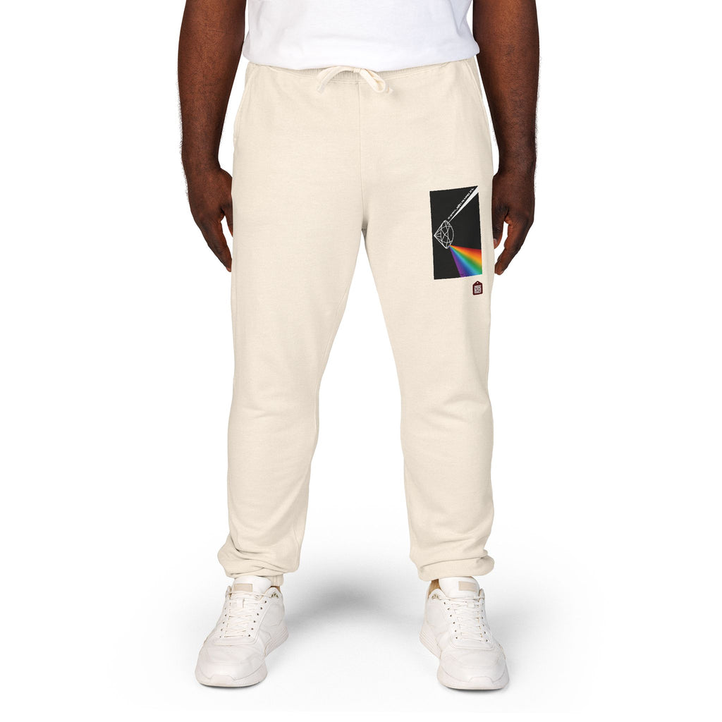 Fleece Sweatpants with Prism Bible Verse Pocket Graphic