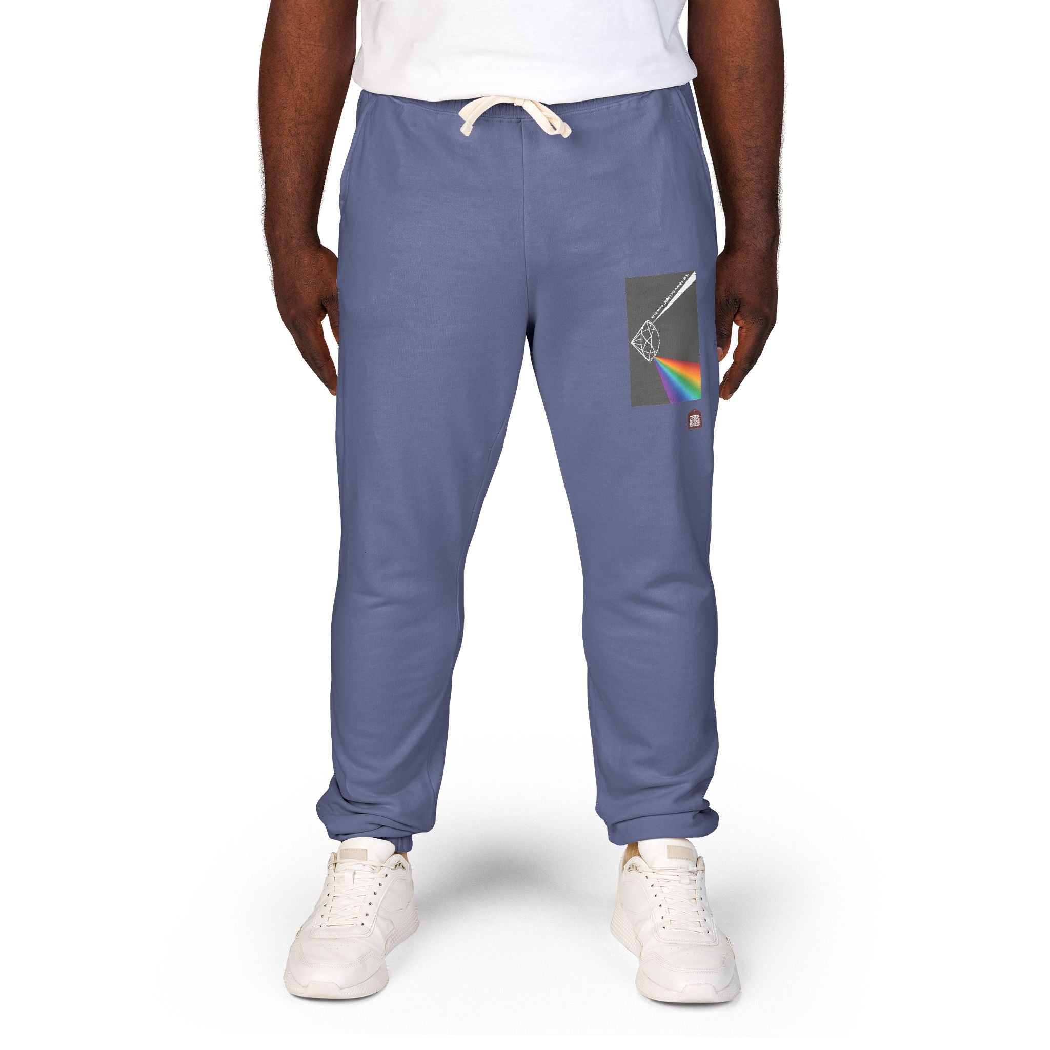 Fleece Sweatpants with Prism Bible Verse Pocket Graphic