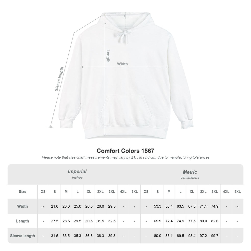 Rainbow Back Print "Let There Be Light" Classic Garment-Dyed Hoodie — Cozy Everyday Pullover