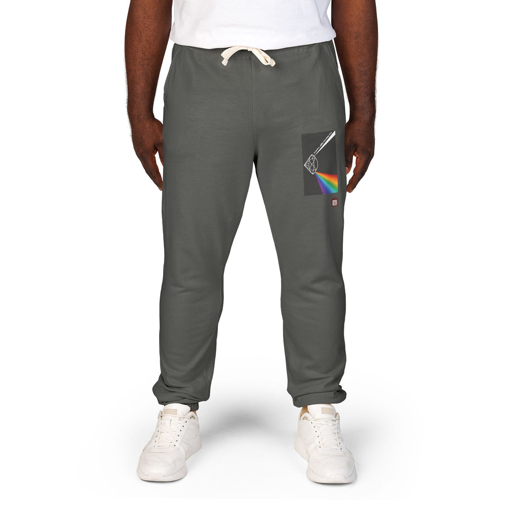 Fleece Sweatpants with Prism Bible Verse Pocket Graphic