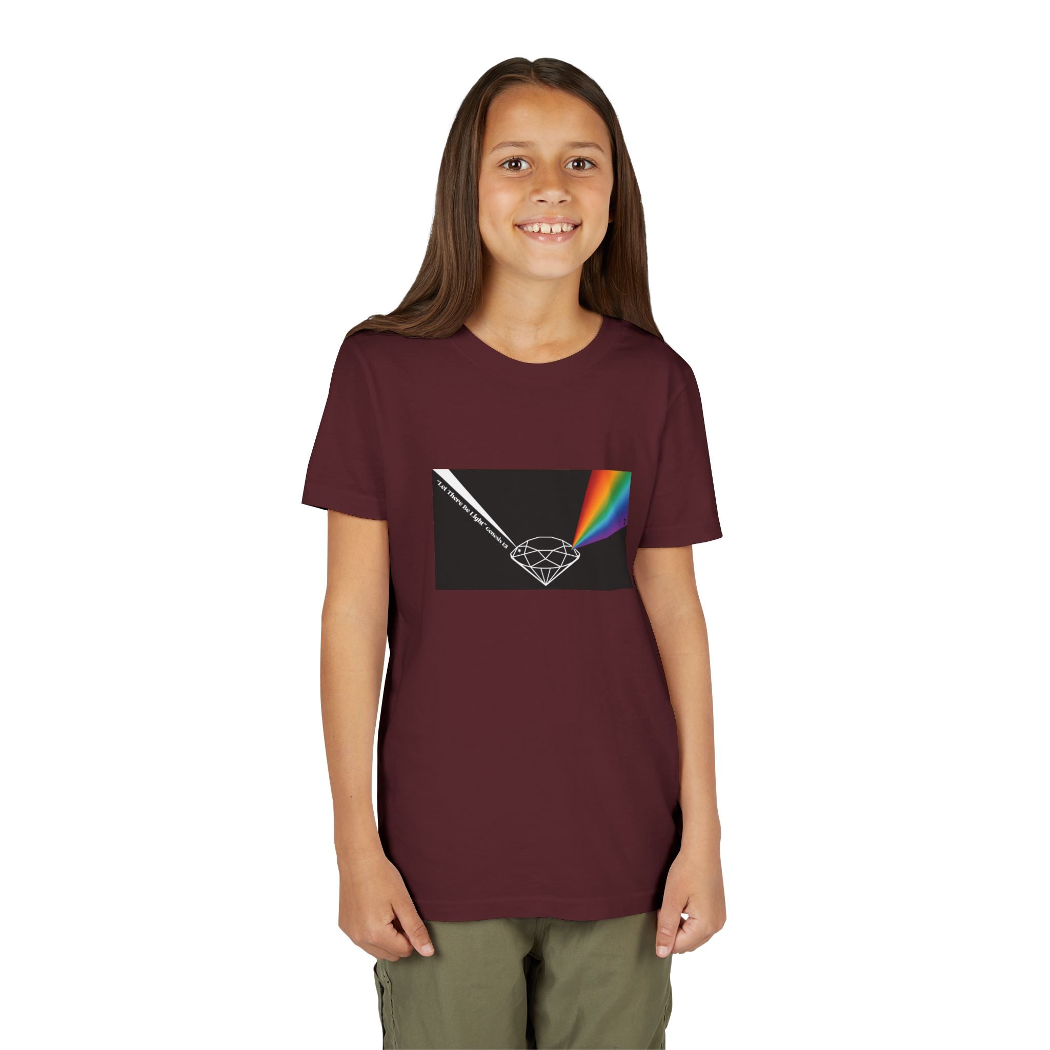 Youth Tee — Prism Diamond Rainbow Graphic Shirt