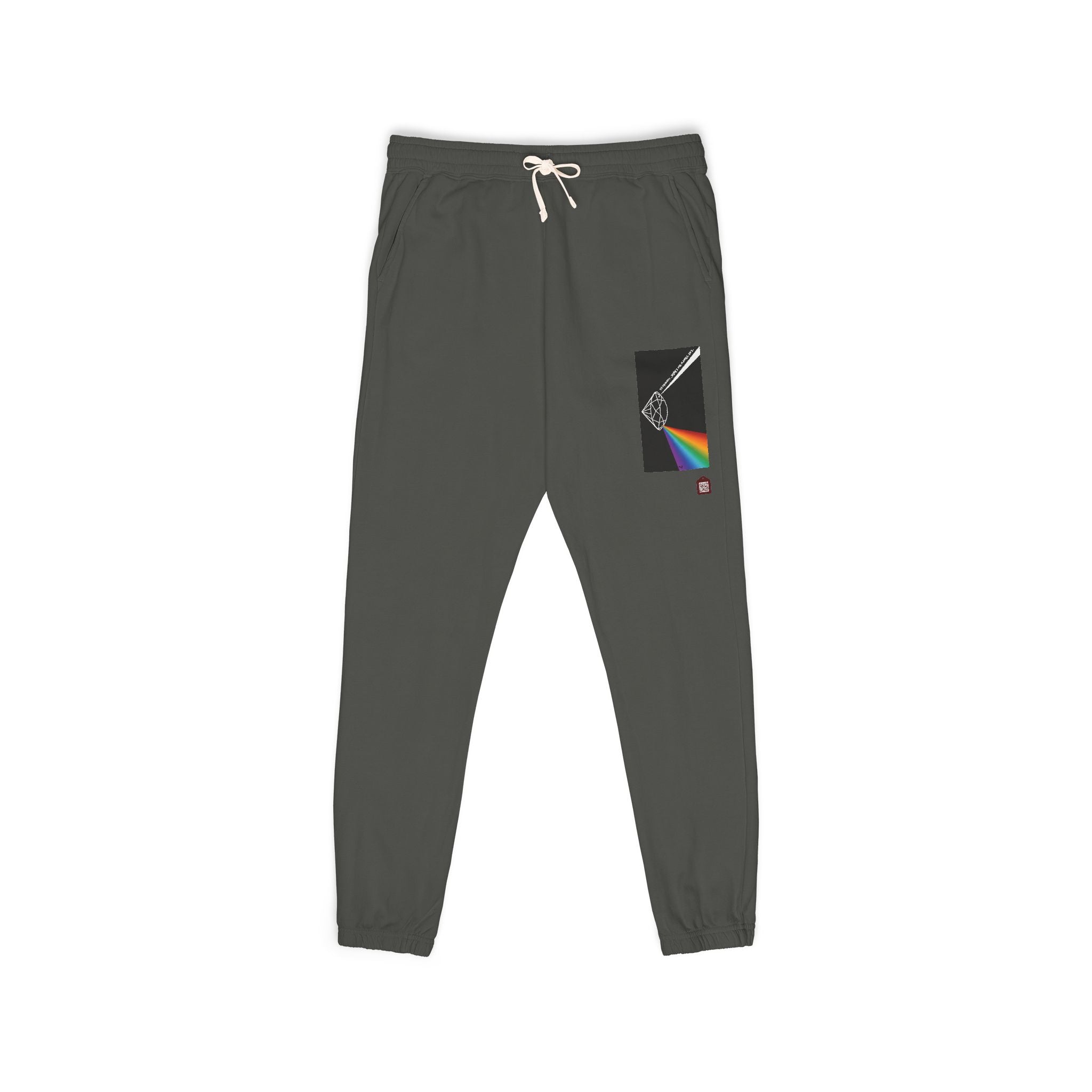 Fleece Sweatpants with Prism Bible Verse Pocket Graphic