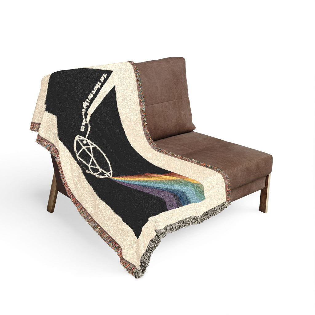 Woven Blanket — Prism Diamond Rainbow Throw Blanket
