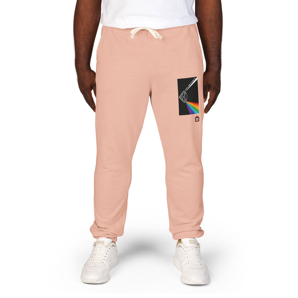 Fleece Sweatpants with Prism Bible Verse Pocket Graphic